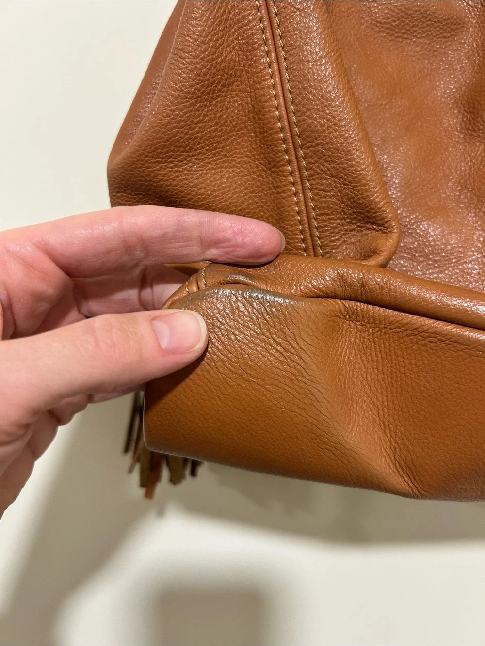 Valentino by Mario Valentino Luisa Italian Tan Brown Shoulder Bag